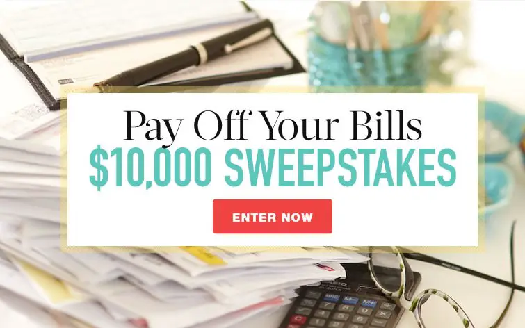 The $10,000 Sweepstakes, Pay Off Bills!