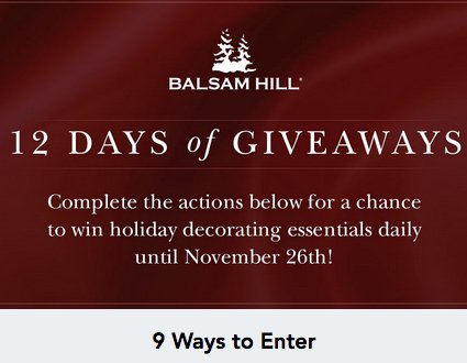 12 Days of Giveaways 2017 Sweepstakes