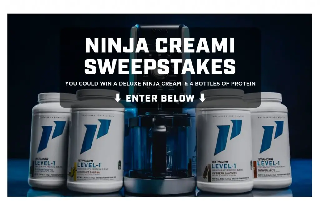 1st Phorm Ninja CREAMi Sweepstakes - Win A Ninja CREAMi Deluxe & 4 Bottles Of Protein (3 Winners)