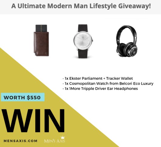 A Ultimate Modern Man Lifestyle Giveaway