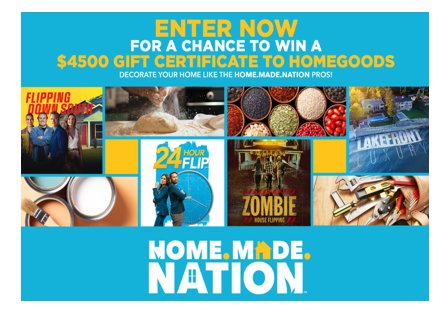 A&E Home.Made.Nation Sweepstakes - Win A $4,500 Gift Card