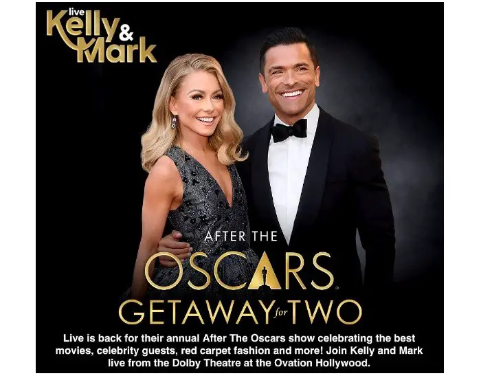 ABC7 Chicago Live After The Oscars Sweepstakes - Win A Trip For 2 To LIVE With Kelly & Mark Post-Oscar show (IL, IN & WI Only)