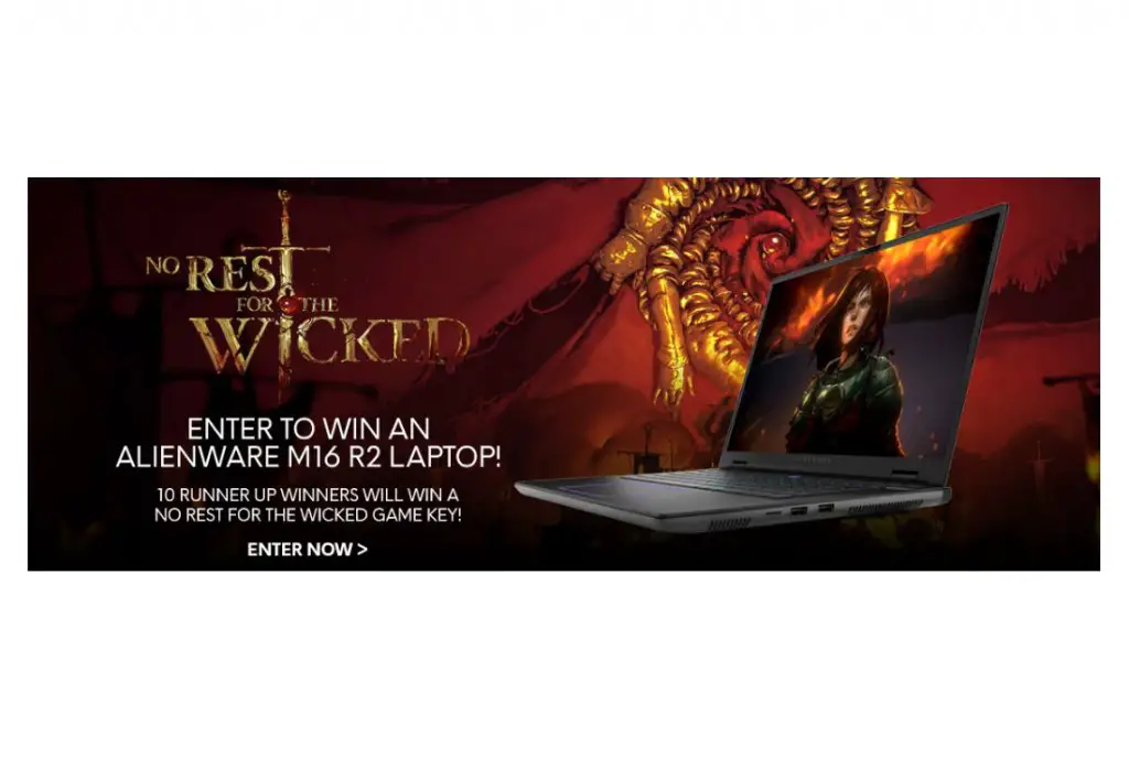 Alienware Arena No Rest For The Wicked Alienware M16 R2 Laptop Promotion - Win An Alienware Gaming Laptop