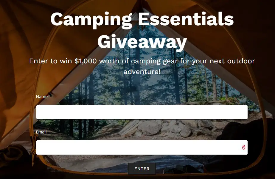 Alpine Start Foods Camping Essentials Giveaway - Win A $1,000 Camping Essentials Package