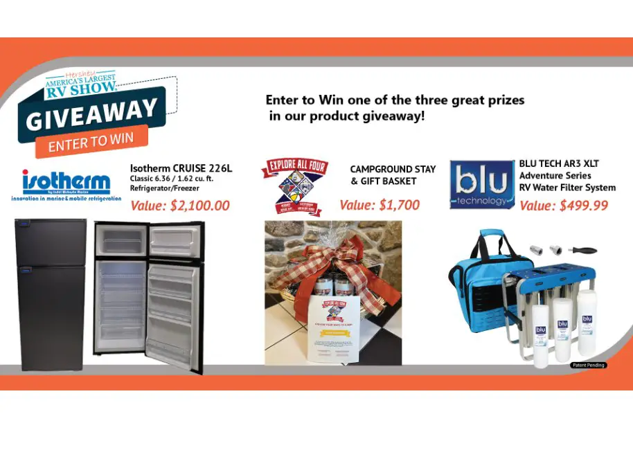 America's Largest RV Show Product Giveaway - Win RV Appliances & More