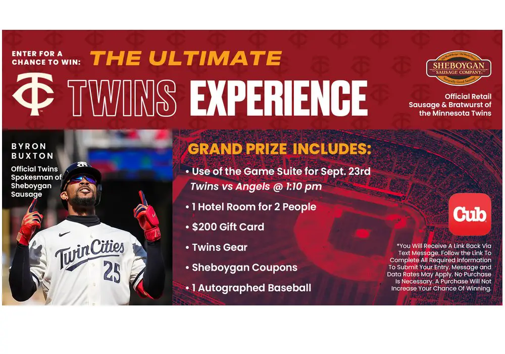 American Foods Ultimate Twins Game Sweepstakes - Win Target Field Suite Tickets To A Twins Game And More