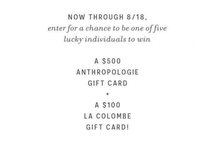 Anthropologie x La Colombe Pumpkin Sweepstakes - Win $600 In Gift Cards