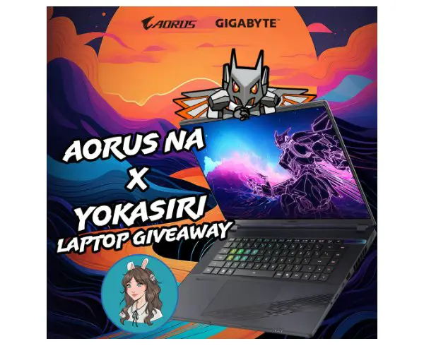 AORUS NA x YokaSiri Giveaway - Win A Gaming Laptop & Merch Bundle