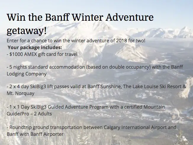 Aprés Rosé Banff Ski Getaway Sweepstakes