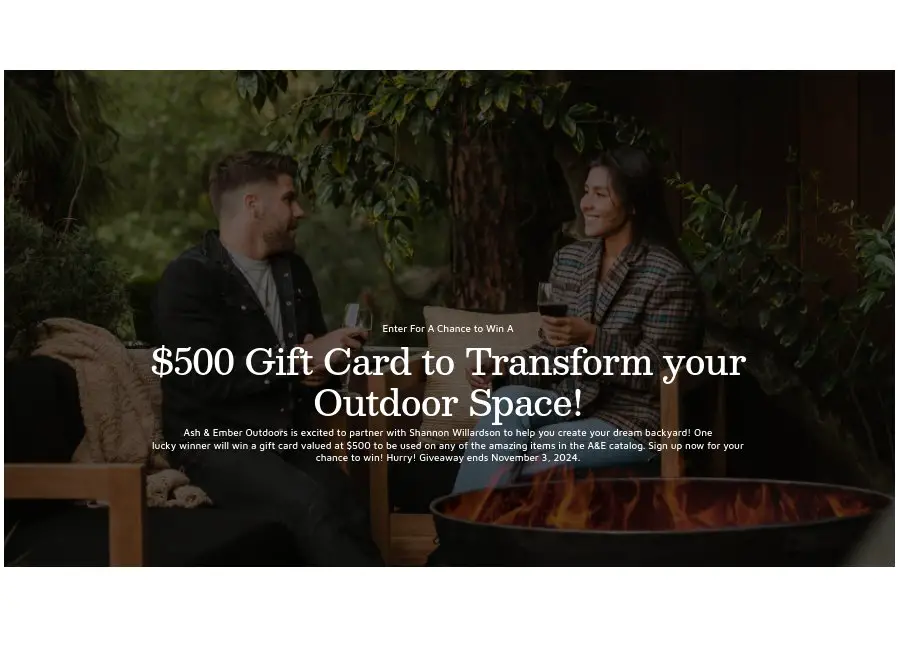 Ash & Ember Outdoors Shannon Willardson Giveaway - Win A $500 Gift Card