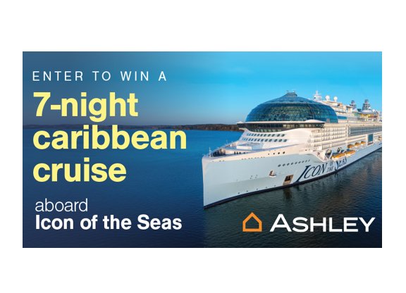 Ashley Snooze & Cruise Sweepstakes - Win A 7-Night Caribbean Cruise for 2