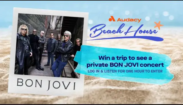 Audacy Beach House with Bon Jovi Giveaway – Win A Trip For 2 To See Bon Jovi Live In Cape Cod, MA