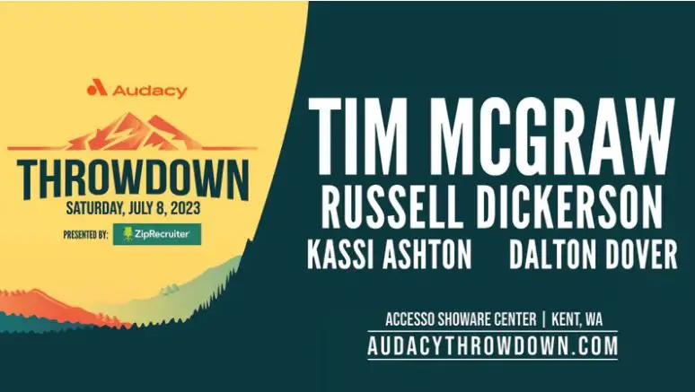 Audacy’s Throwdown Contest – Win A Trip For 2 To See Tim McGraw Perform In Seattle