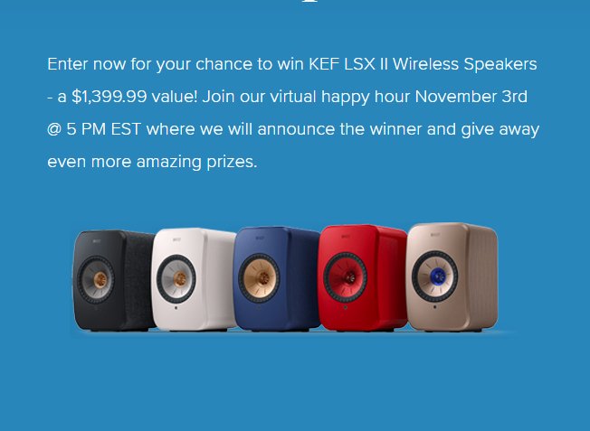 Audio Advice KEF Speaker Giveaway - Win A $1,400 Wireless Bookshelf Speaker