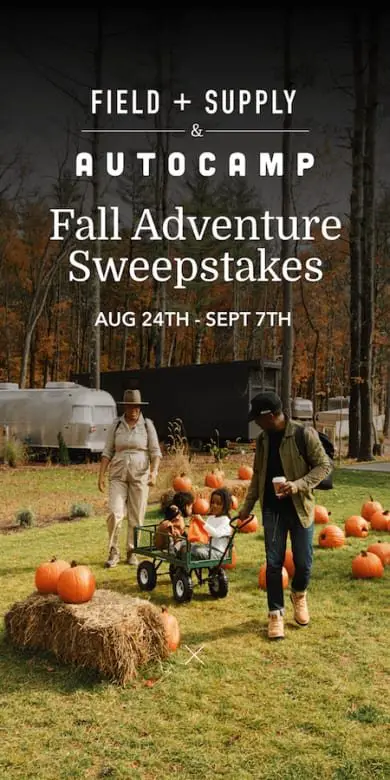 AutoCamp Fall Adventure Sweepstakes – Win A 2 - Night Stay For 2 In A Premium Airstream Suite At Autocamp’s Catskills Location In Saugerties, NY