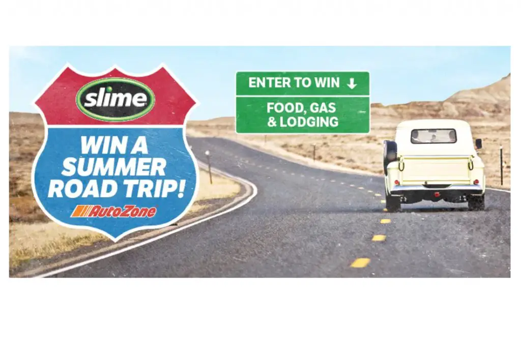 AutoZone Slime Summer Road Trip Sweepstakes - Win A $2,000 Gift Card + Car Care Kits