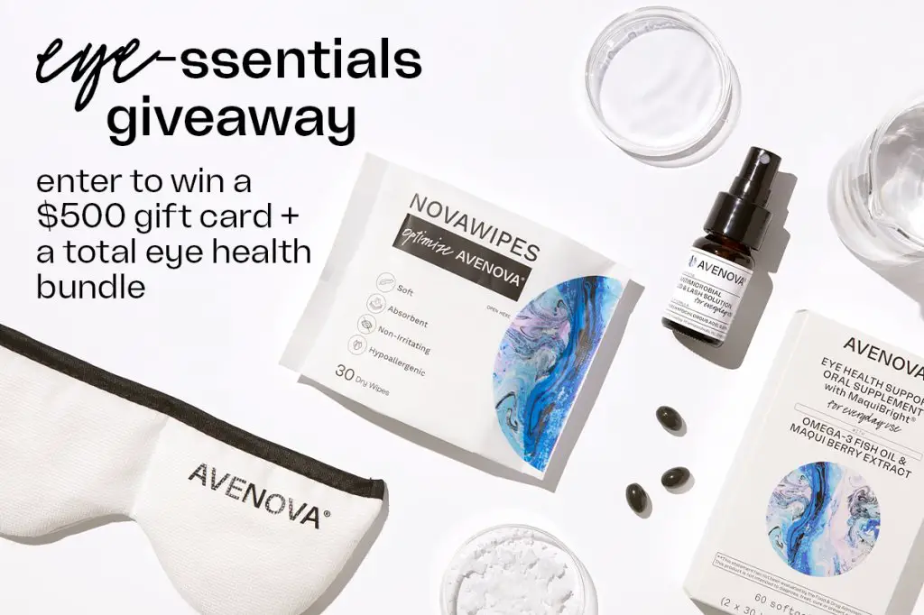 Avenova Eye Essentials Giveaway -  Win 1 Avenova Total Eye Health Bundle + $500 Visa Gift Card