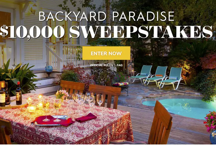 Backyard Paradise Sweepstakes