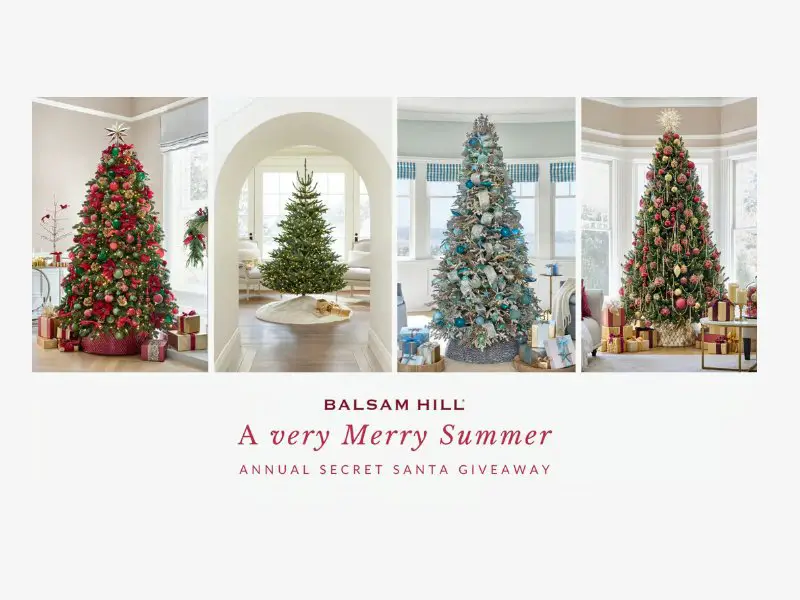 Balsam Hill A Very Merry Summer Annual Secret Santa Giveaway - Win Two Christmas Trees