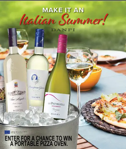 Banfi Italian Summer Sweepstakes – Win A Portable Outdoor Pizza Oven (3 Winners)