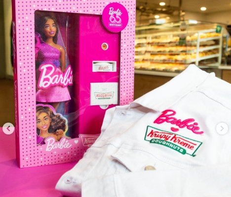 Barbie x Krispy Kreme Giveaway - Win a Krispy Kreme x Barbie denim jacket  + Limited edition Barbie with miniature Krispy Kreme accessories