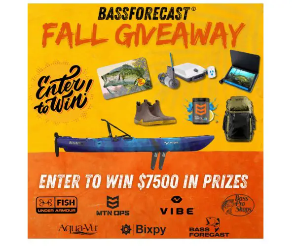 BassForecast Fall Bass Fishing Sweepstakes - Win Kayak Gear & More