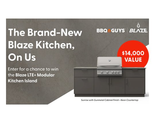 BBQ Guys Blaze LTE+ Modular Kitchen Island Giveaway - Win A $14,000 Blaze Outdoor Kitchen