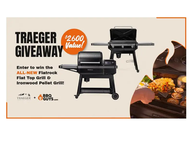 BBQ Guys Traeger New Products Giveaway - Win A Brand New Traeger Grill (2 Winners)