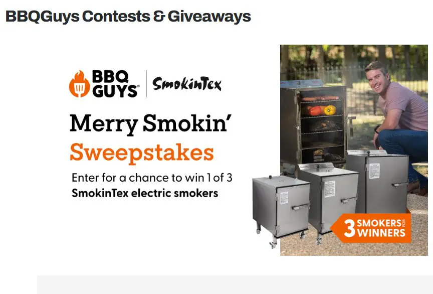 BBQGuys Merry Smokin Sweepstakes - Win 1 Of 3 Electric Smokers