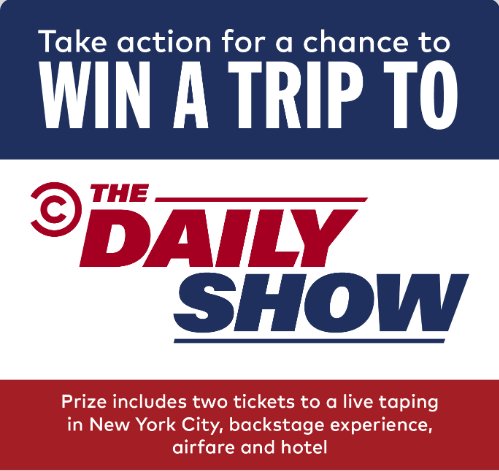 Be Good To Vote With The Daily Show Sweepstakes – Win 2 Tickets To A Live Taping Of The Daily Show In New York