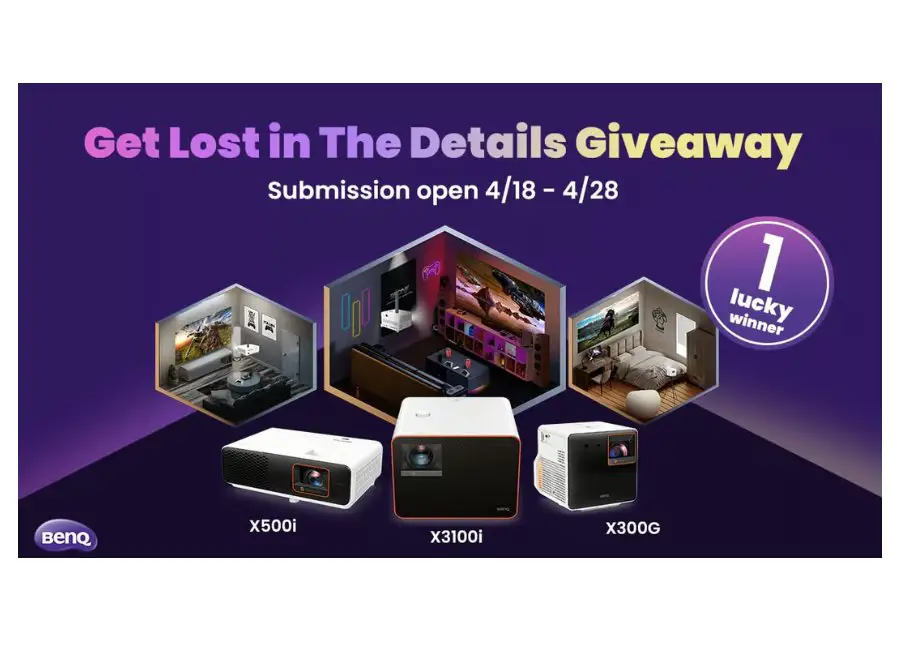 BenQ Get Lost In The Details Giveaway - Win A Projector With Screen & Ceiling Mount