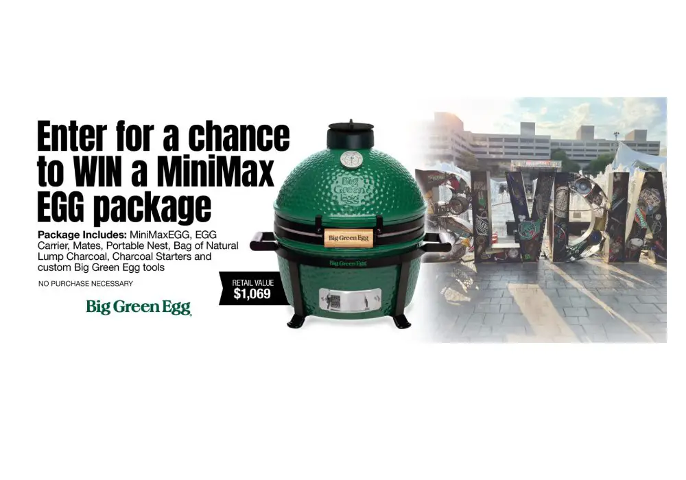 Big Green Egg Boulevardia MiniMax Sweepstakes - Win A Big Green Egg MiniMax Package