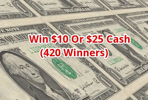 Bizrate Cash Sweepstakes – Win $10 Or $25 Cash (420 Winners)