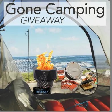 Blue Sky Gone Camping Giveaway – Win A Blue Sky Outdoor Living Ridge Smokeless Portable Fire Pit & More