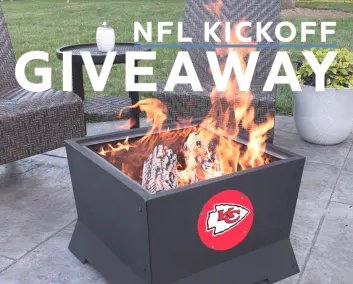 Blue Sky NFL Kick Off Giveaway - Win A 28″ Square NFL Smokeless Fire Pit