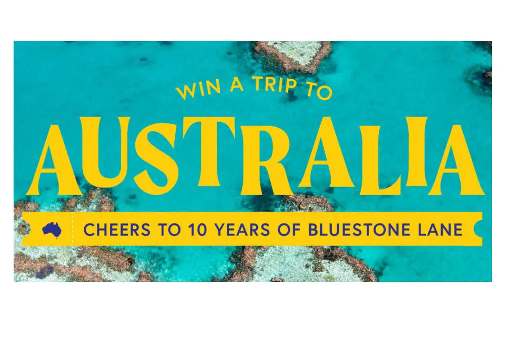 Bluestone Lane 10 Years of Bluestone Lane Sweepstakes - Win A Trip For 2 To Australia