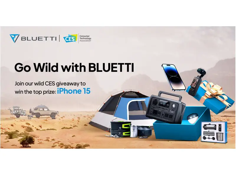 BLUETTI CA CES Giveaway Competition - Win An iPhone 15, Power Station, Mini Fridge & More