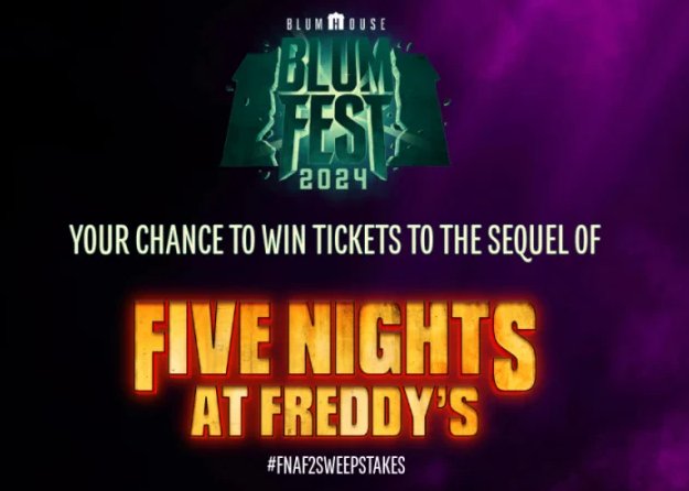 Blumhouse Five Nights At Freddy’s 2 Red Carpet Premiere Sweepstakes - Win A Trip For 2 To The Five Nights At Freddy’s 2 Premiere