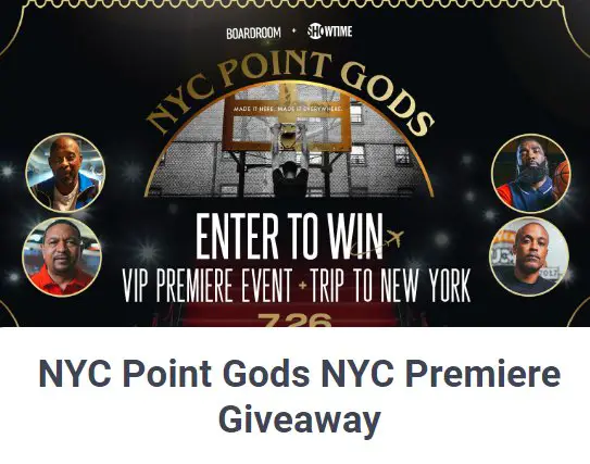 Boardroom NYC Point Gods Premiere Giveaway - Win A Trip For 2 To The Premiere Of Boardroom NYC Point Gods