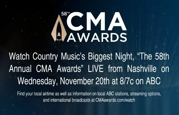 Bobby Bones Show 59th Annual CMA Awards Flyaway Sweepstakes - Win A Trip For 2 To The 58th Annual Country Music Awards In Nashville