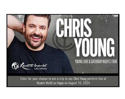 Bobby Bones Show Chris Young Las Vegas Flyaway Sweepstakes – Win A Trip For 2 To The Chris Young Concert In Las Vegas