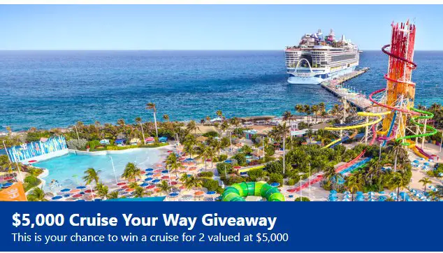 Booking.com $5,000 Cruise Your Way Giveaway – Win A $5,000 Gift Certificate To Book A Cruise