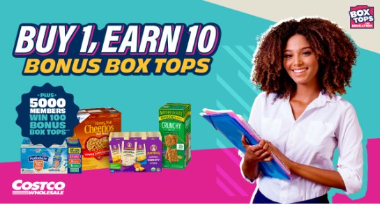 Box Tops for Education Sweepstakes – Win 100 Bonus Box Tops (5,000 Winners)