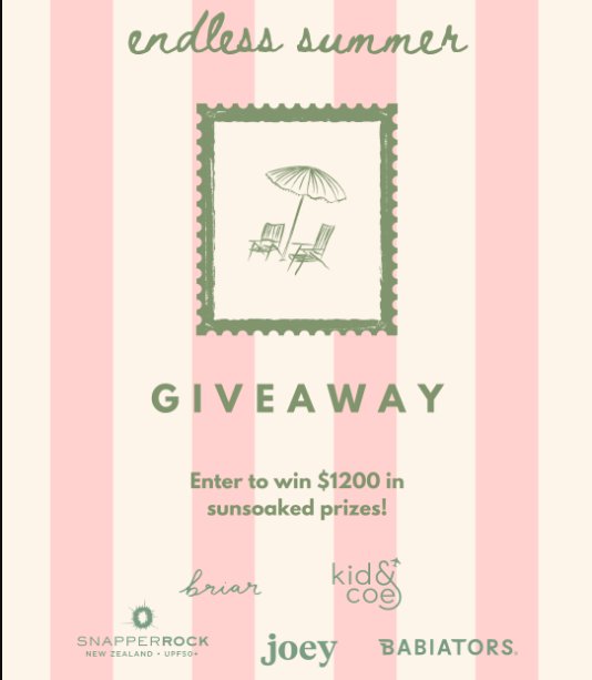 Briar Baby Endless Summer Giveaway – Win $1,200 Worth Of Gift Cards
