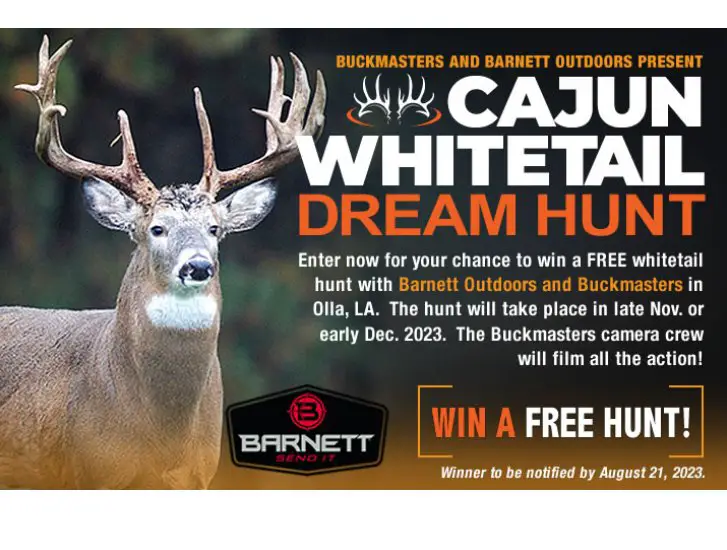 Buckmasters Hunt Giveaway - Win A Cajun Whitetail Dream Hunt