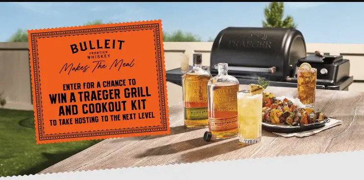 Bulleit Make The Meal Sweepstakes – Win A Traeger Grill And Cookout Kit (10 Winners)