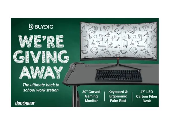 BuyDig Back To School Sweepstakes – Win A Gaming Monitor, Keyboard, Desk & More