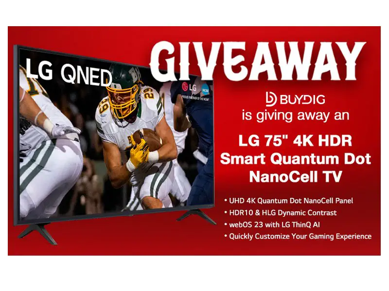 Buydig Giveaway - Win A 75-Inch LG Smart TV