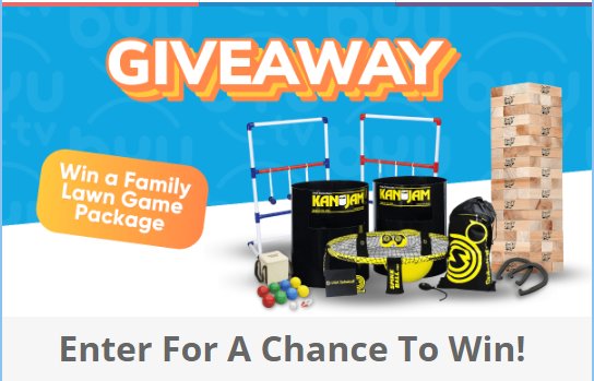 BYUtv Family Lawn Game Package Sweepstakes - Win $800 Family Lawn Game Package