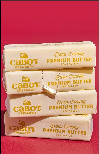 Cabot Creamery 14k Gold Butter Necklace Giveaway – Win A Year Supply Of Cabot Creamery Butter & A 14K Gold Butter Necklace